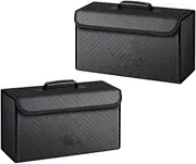 Car Boot Organiser Fit For Changan CS75, Yidong CS55, UNIK/T/I CS35 The Interior Storage Box Of The Car Trunk Can Be Folded And Organized(Box weaving,2pcs)