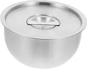 OFFSCH Stainless Steel Food Supplement Bowl Container with Lid Steamed Egg Bowl Stainless Bowl Soups Cooking Bowls Kitchen Soup Bowl Steam Soup Bowl for - 304 Stainless Steel Silver