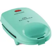 Nostalgia MyMini Sandwich Maker, Paninis etc Mini Electric Teal Aqua BRAND NEW