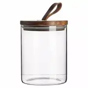 Glass Jar With Wooden Lid Storage Container Airtight 750ml