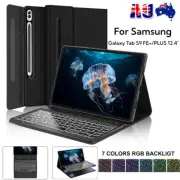 For Samsung Galaxy Tab S9 Plus/S9 FE+ 12.4inch Tablet Case with Backlit Keyboard