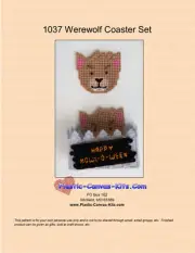 Halloween Werewolf Coaster Set- Plastic Canvas Pattern or Kit