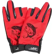 zolyet 1 Pa 3 Fingerl Fishing Gloves Breathable Quick Drying Anti-Slip Fishing Gloves Sports Cycling Camping Running Black
