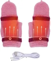 [MYJIO] USB Heated Gloves - Battery Heated Soft Ski Gloves,Soft Ski Gloves Touchscreen Gloves for Women Men, Rechargeable Gloves for Riding, Climbing