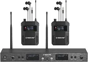Phenyx Pro UHF Mono Wireless in-Ear Monitor System, Metal Transmitter, Sturdy Bodypack Receiver, 2x50 Frequencies, Separate Outputs, 164ft Operation, Ideal for Band and Studio (PTM-22)