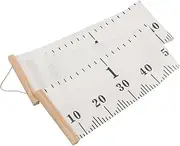 ORFOFE 1Pc Nordic Style Growth Chart Ruler Canvas Height Measurement for Home Decoration Wall Decor Simple Design with Centimeter Markings for Nursery and More