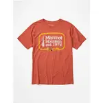 MARMOT 土撥鼠 男 ASCENDER SS T-SHIRT 橘色 排汗 短袖T恤｜