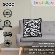 SOGA 45cm Black and White Light Mottled Luxury Cushion