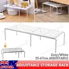 Adjustable Cupboard Storage Shelf Organiser Holder Pantry Stand Rack Kitchen New