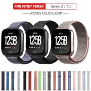Fitbit Versa 2 1 Lite Band Sports Woven Nylon Loop Watch Strap Wristband Bands