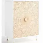 Home Living Room Hand Carved Gulliver Armoire Cream And White Decorative Wooden