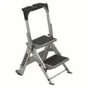 Louisville L-2011-02 2 Steps, Aluminum Step Stool, 300 Lb. Load Capacity, Silver