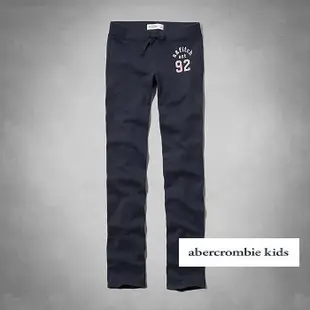 a&f abercrombie&fitch kids girls skinny sweatpants刺繡棉褲-深藍