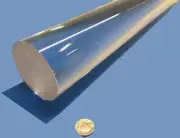 Acrylic Extruded Round Rod, Clear 3.00" (3") Dia x 6 Ft Length, 1 Unit