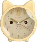 3" Kids Alarm Clock round Silicon Analog Desk Clock Cartoon Animal Silent Non Ti