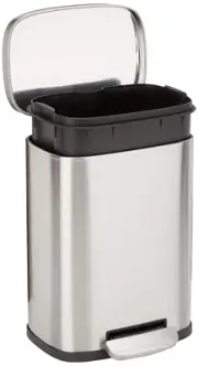 5L Soft-Close Trash Can Small Smudge Resistant Bin for Bathroom Kitchen Office
