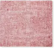 modern-twist 14 x 16 Silicone Placemat, BPA, PVC-Free Table Mat, Dishwasher Safe, Linen Print in Cranberry, Pack of 1