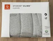 STOKKE CLIKK High Chair Cushion - Nordic Gray Grey Sprinkles - BRAND NEW - NIB
