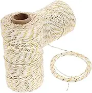 2 Gold and Silver Wire Rope Present DIY Rope Wrapping Decorations for Presents Rope Decor Craft Ribbon Ropes Decorative Rope for Crafts Craft Cord Decor Rope Wrapping Accessories