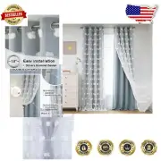 Versatile Room Darkening Curtains in Dusty Blue - 2 Panels, 52x95 with Tie-Backs