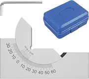 V Block Angle Gauge AP25 0°- 60° Adjustable Micro Angle Gauge Multifunctional Angle V Block Milling High Precision Angle Gauge Block with Wrench for Milling Machine Planer //(Silver)