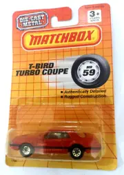 1990 MATCHBOX SUPERFAST MB 59 RED T-BIRD TURBO COUPE Brand New