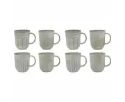 8pc Ecology 330ml Stoneware Chapel Coffee/Tea Mugs 12.5x10.5cm Drinkware Grey