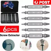 6PCS Damaged Screw Extractor Speed Out Broken Bolt Drill Bits Tool Set Remover