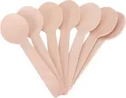 100 Biodegradable Wooden Spoons for Ice Cream Dessert, Disposable Utensils for