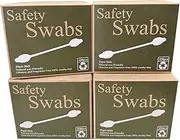 4 Packs Safety Cotton Swabs with Large Tips, Baby Cotton Buds 432pcs