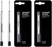 MONAMI 4 Pcs FX-4000 153 Ballpoint Pen Refill 0.7mm(2Pcs)/1.0mm(2Pcs)