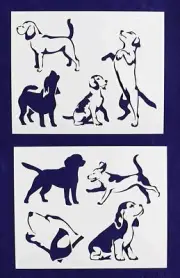 Beagle Dog Stencils-Mylar 2 Pieces of 14 Mil 8 X 10 Inches