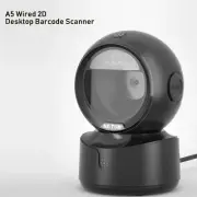 A5 2D Desktop Barcode Scanner, Omnidirectional Hands-Free Wired USB Big Barcode