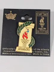 Vintage 1996 Atlanta Olympic Athens Greek Column Torch Pin