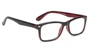 Classic Vintage Style Reading Glasses Women Men Black/Red +1.50