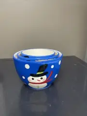 Ceramic Christmas Celebration Snowman Nesting Bowls Set of 3.