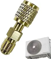 Thread Adapter for Refrigerant Tank | Air Conditioner Refrigerant System Adapter,Reverse Thread Fitting, 1/4 Inch Connector for HVAC Charging Split Air Conditioner