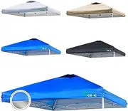 ACEPIC 10x10 Canopy Replacement Top Cover with Air Vent,UPF 50+ UV Protection,Silver-Coated 300D Polyester PA Waterproof Flame Retardant for Outdoor Garden Patio Canopies(Top Cover Only, Blue)