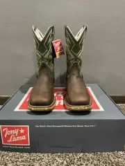 New! Tony Lama Men’s Size 11 Square Steel Toe Cowboy Boots RR3360 FREE SHIPPING