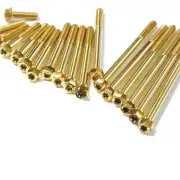 2pcs M6 x 15/20/25- 65/70/75/80/85/90- 120mm Titanium Screws Bolt Gold color