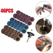 46x 2" 50mm Type R Roll Lock Quick Change Discs Die Grinder Sanding Pads Kit AU