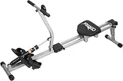 Centra Hydraulic Rowing Machine with Dual Slide Rail,12 Resistance Levels,3 Inclines,Custom Widened Foot Pedals for Full Body Exercise Cardio Workout and Home Use,120kg Capacity
