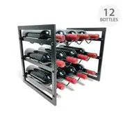 Wine Rack Heavy Duty Storage Stackable 4x3 (12 Bottles)