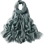 [Hybeeh] Sparkly Glitter Hijab Scarf for Women Shimmer Hijab Metallic Lightweight Wrap Pashmina Shawl for Women