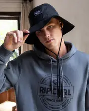 [Billabong] Billabong Men's Big John Wide Brim Hat in Black Size Large/XL L/XL Black
