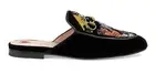 Gucci Princetown Black Velvet Shooting Star Slide Loafer Mule Slipper Flat 35