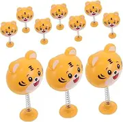 BESTOYARD Unique Desk Ornament 10pcs Tiger Helmet Bobbleheads Playful Home Decor