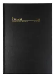 2024 2025 Collins Financial Year Diary Day to Page DTP with Appointment A4 Black