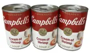 Campbell's Cream of Shrimp Condensed Soup 10.5 oz 3 Cans Campbells