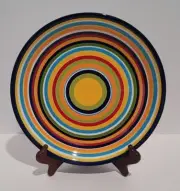 Target Home Blue Stripe Ceramic Dinner Plate 11" Multi-Color
